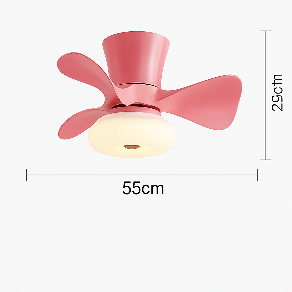 ventilateur de plafond lumineux pour espace commercial
