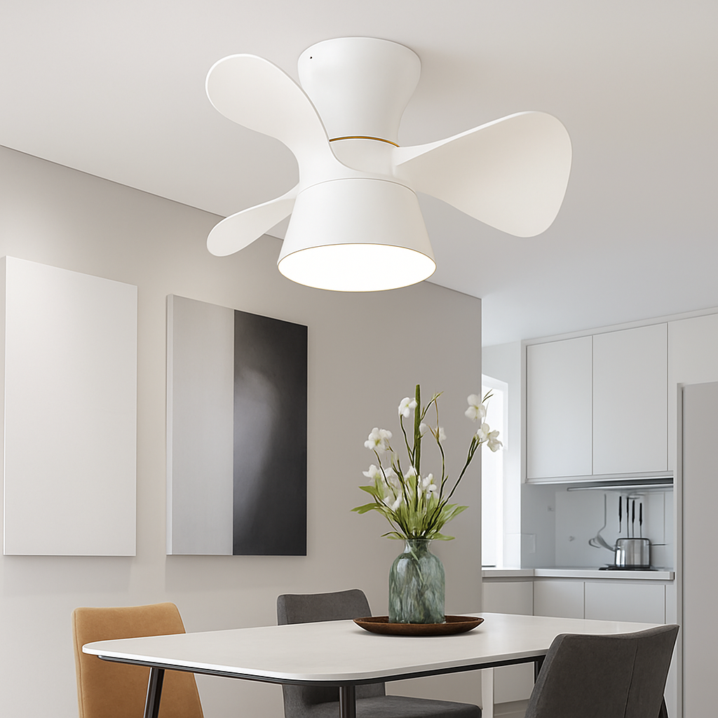 ventilateur de plafond lumineux pour espace commercial