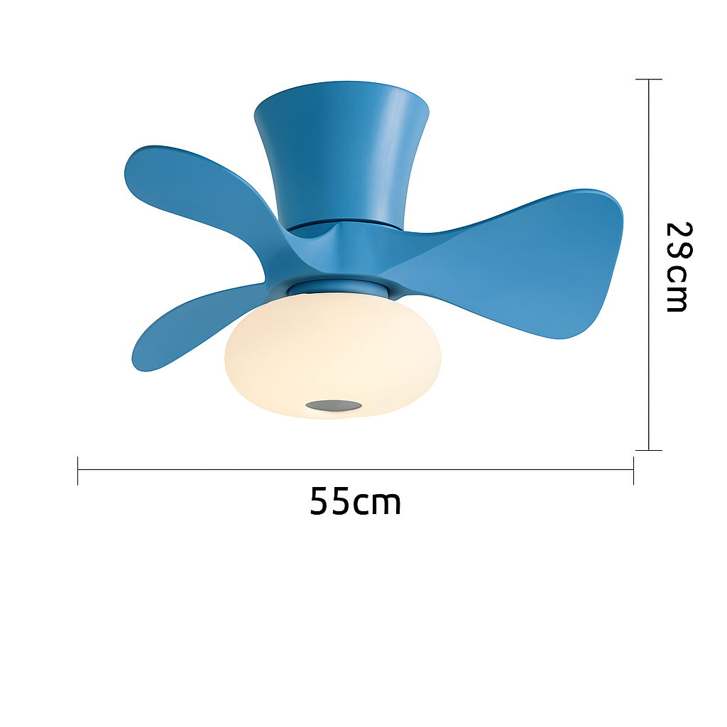 ventilateur de plafond lumineux pour espace commercial
