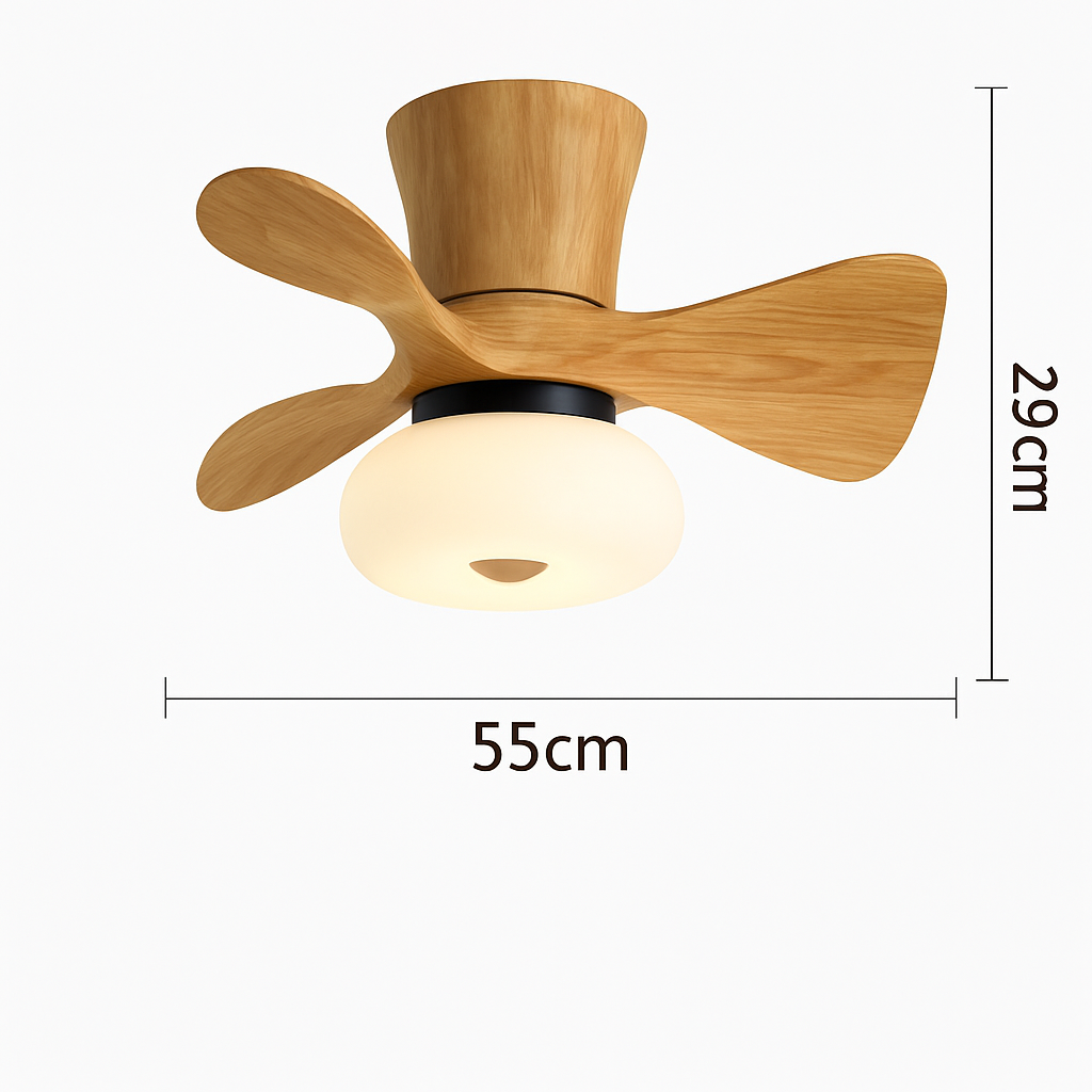 ventilateur de plafond lumineux pour espace commercial