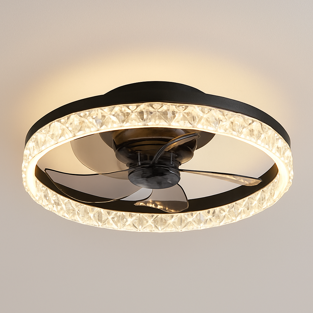 ventilateur de plafond lumineux silencieux avec télécommande décoratif