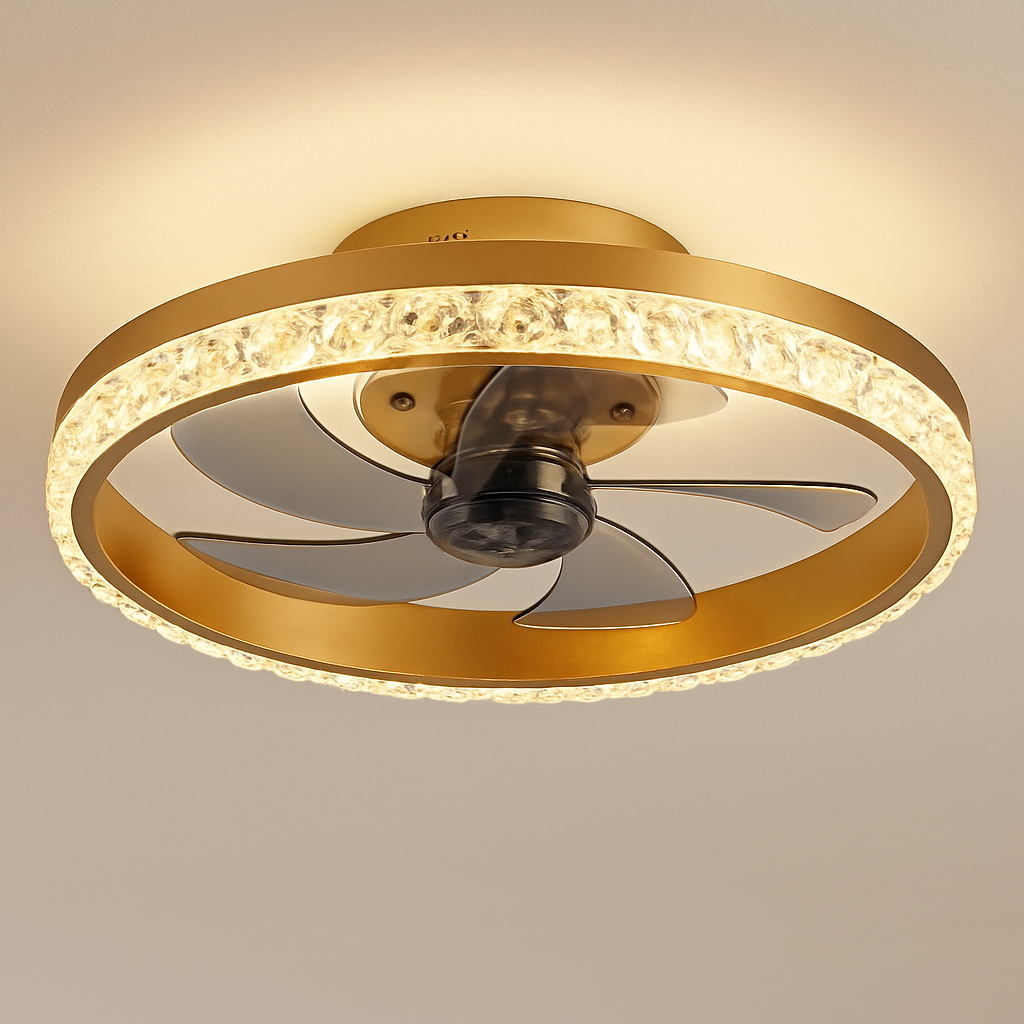 ventilateur de plafond lumineux silencieux avec télécommande décoratif