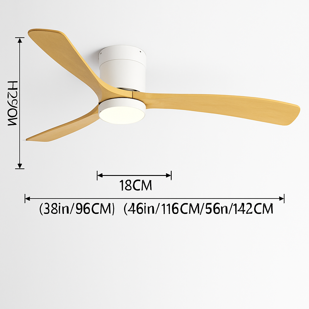ventilateur de plafond moderne abs noir avec led et télécommande