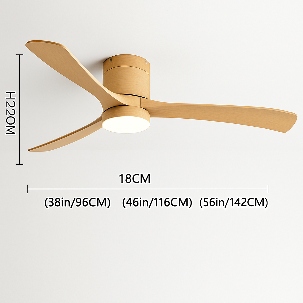 ventilateur de plafond moderne abs noir avec led et télécommande