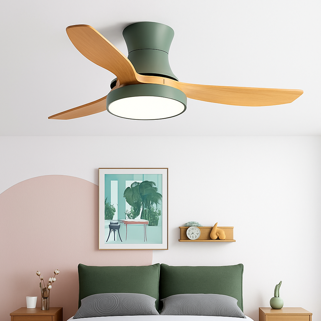 ventilateur de plafond moderne avec lumière design pour intérieur