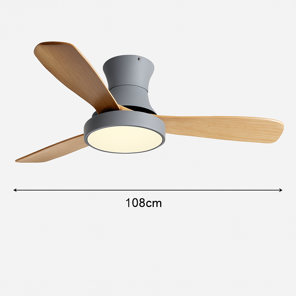 ventilateur de plafond moderne avec lumière design pour intérieur