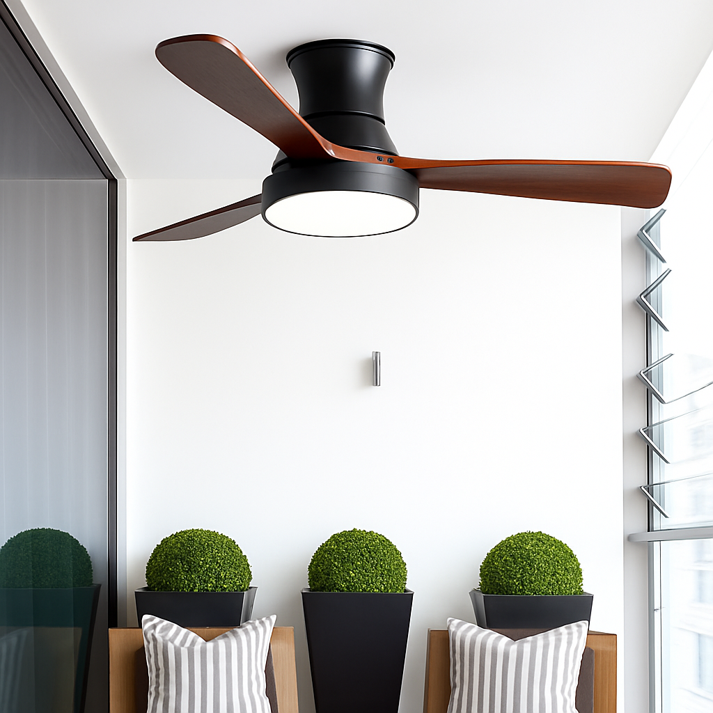 ventilateur de plafond moderne avec lumière design pour intérieur