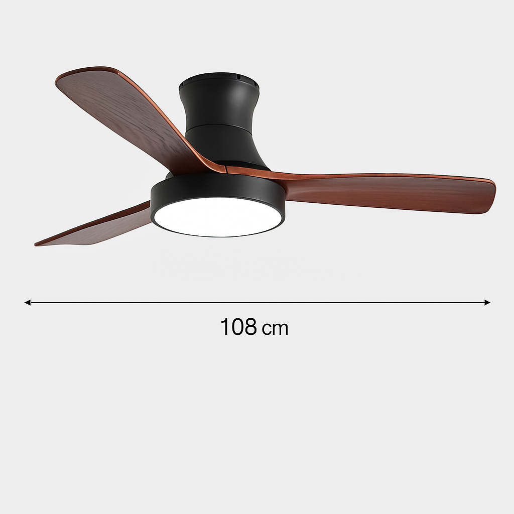ventilateur de plafond moderne avec lumière design pour intérieur