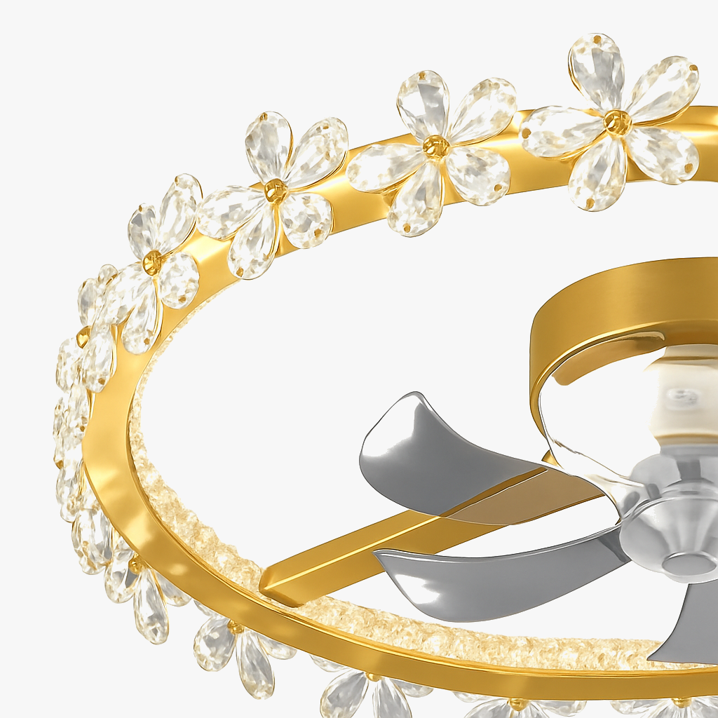 ventilateur de plafond moderne avec lumière et contrôle intelligent