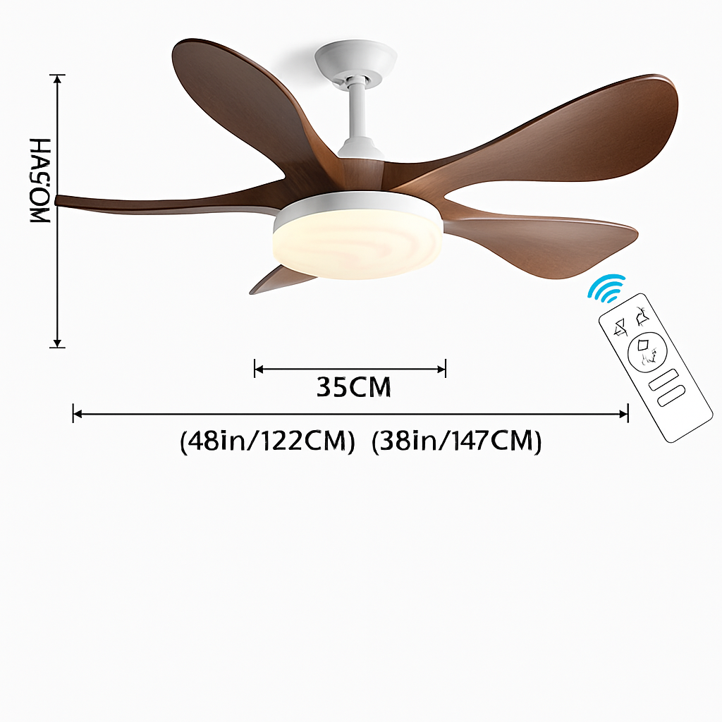 ventilateur de plafond moderne avec lumière et vents forts muet