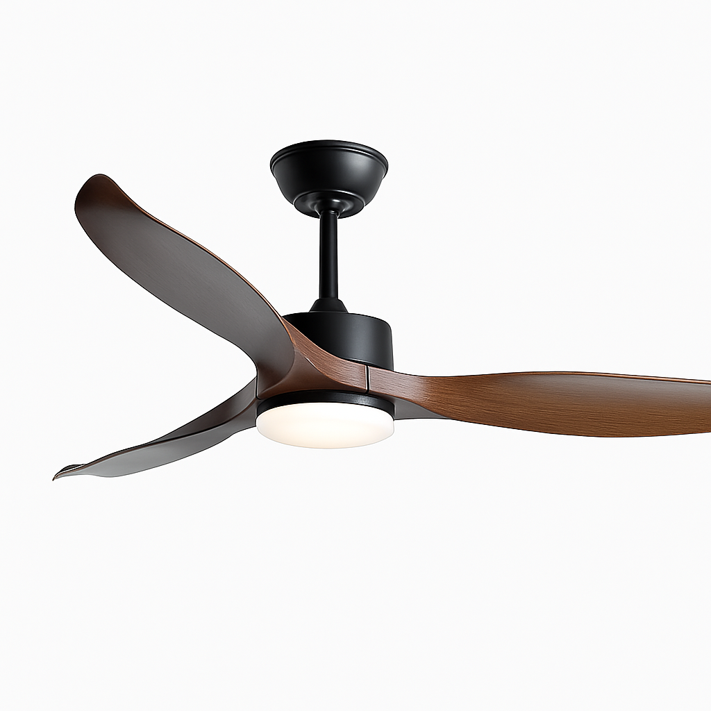 ventilateur de plafond moderne avec lumière led et télécommande