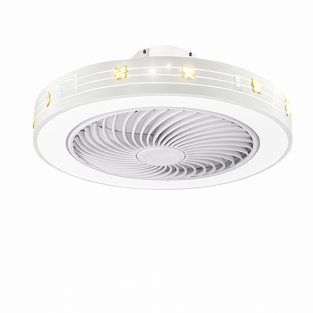 ventilateur de plafond moderne avec lumière led et télécommande