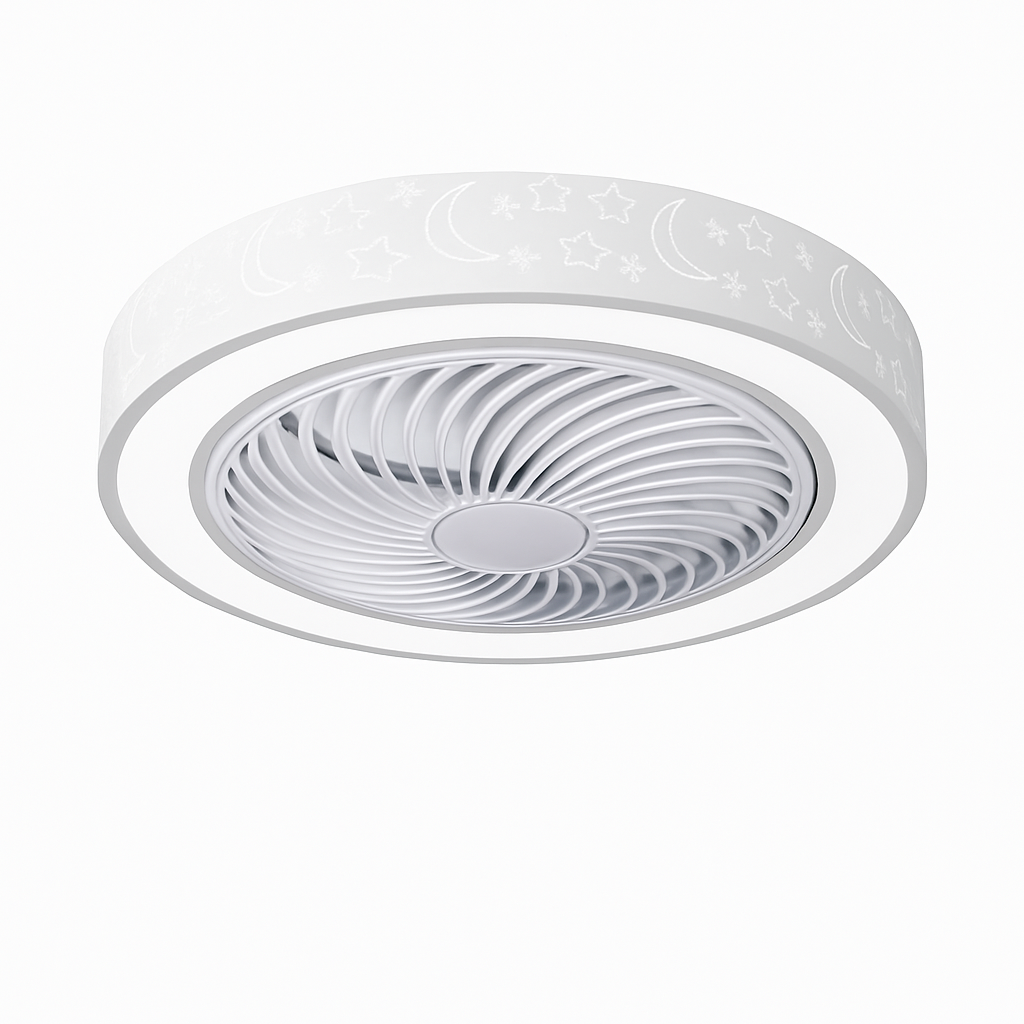 ventilateur de plafond moderne avec lumière led et télécommande