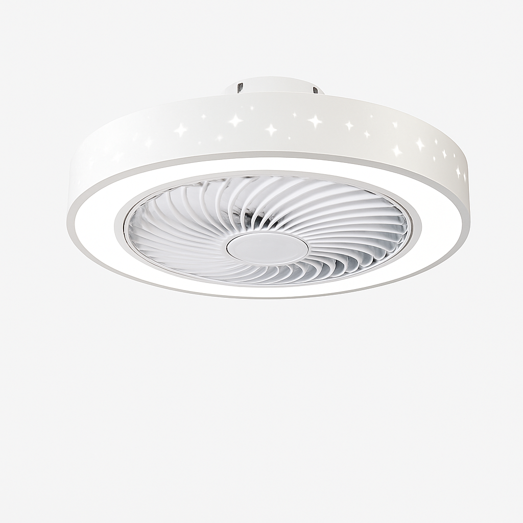 ventilateur de plafond moderne avec lumière led et télécommande