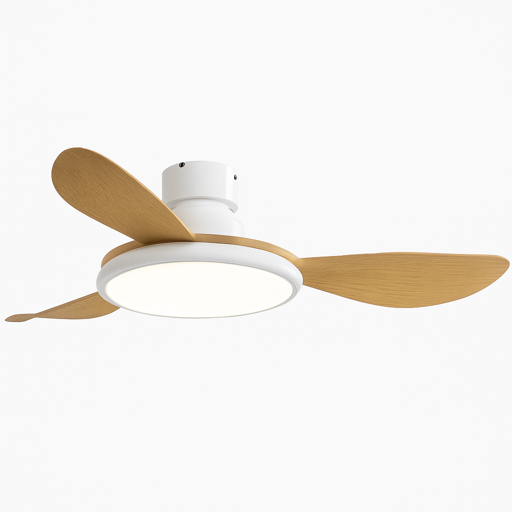 ventilateur de plafond moderne avec lumière led et télécommande