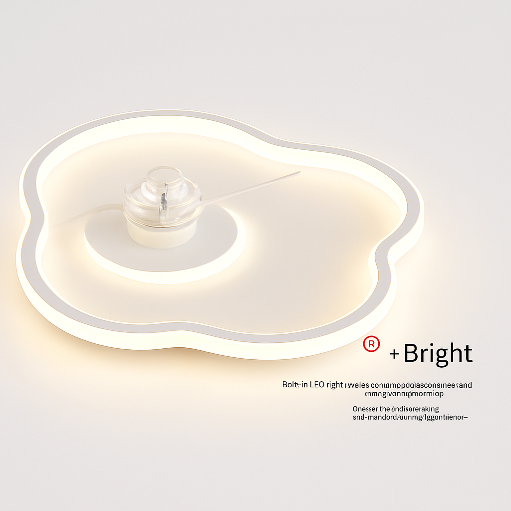 ventilateur de plafond moderne avec lumière led intégrée