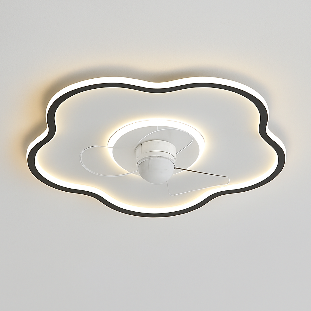ventilateur de plafond moderne avec lumière led intégrée