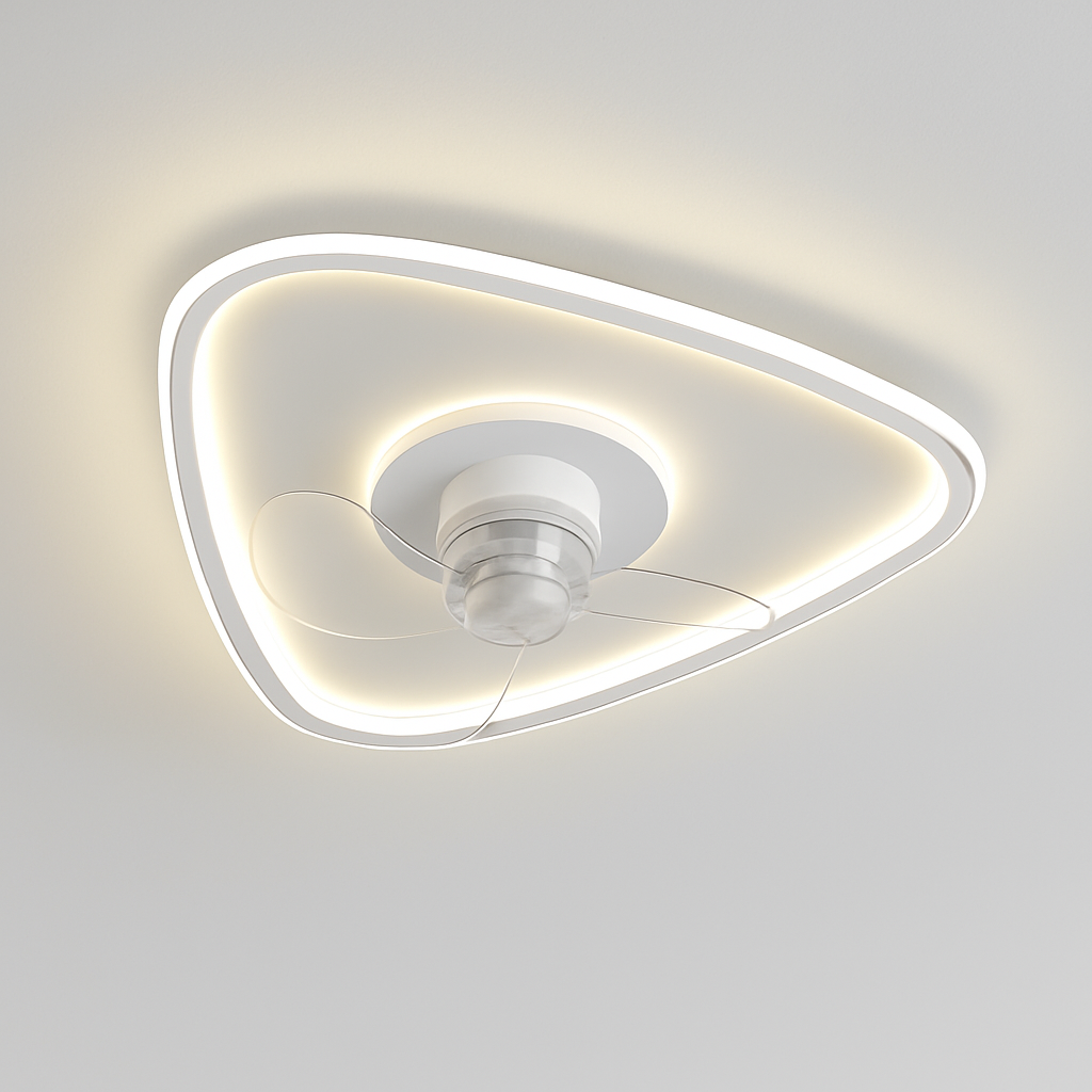 ventilateur de plafond moderne avec lumière led intégrée