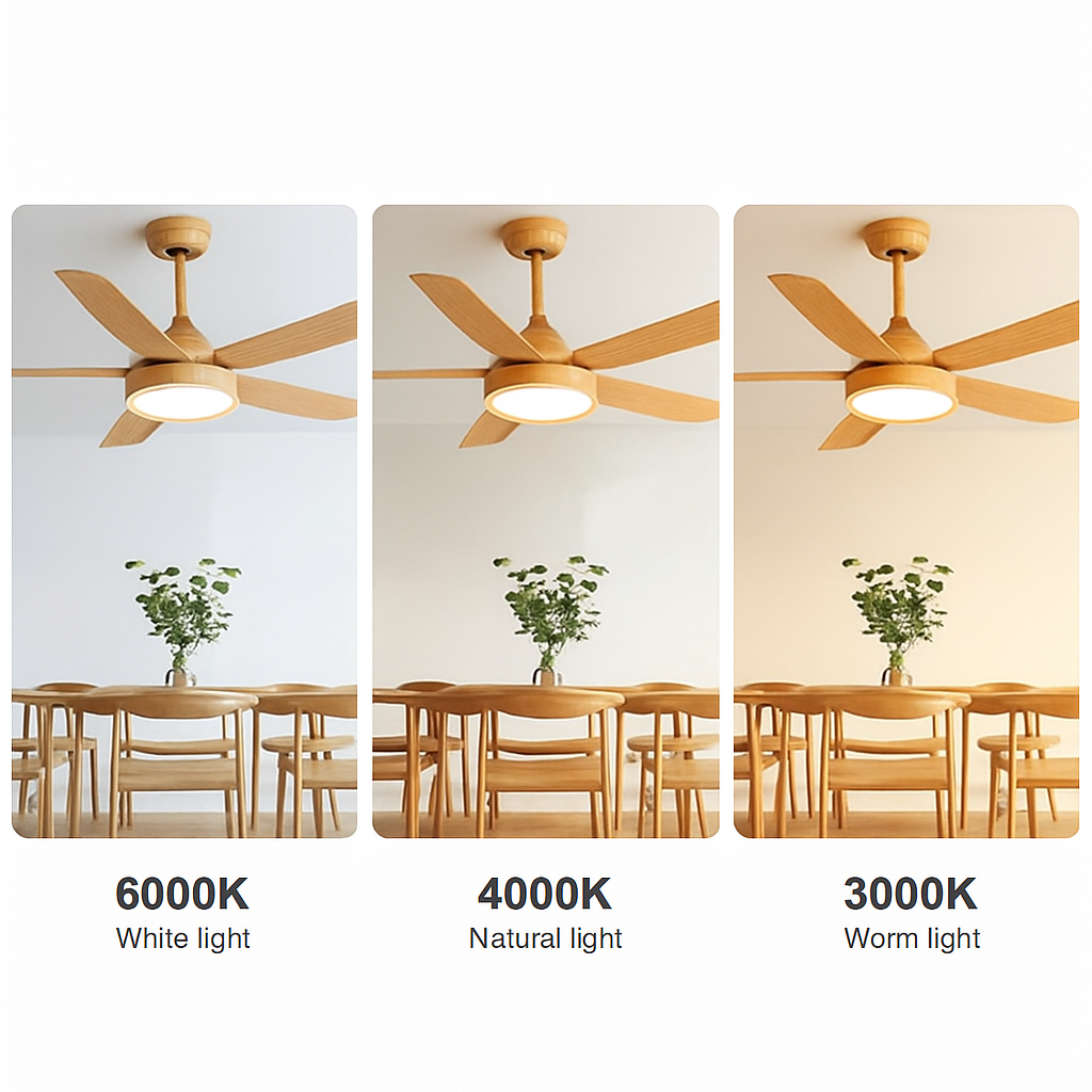 ventilateur de plafond moderne avec lumière pour l'été
