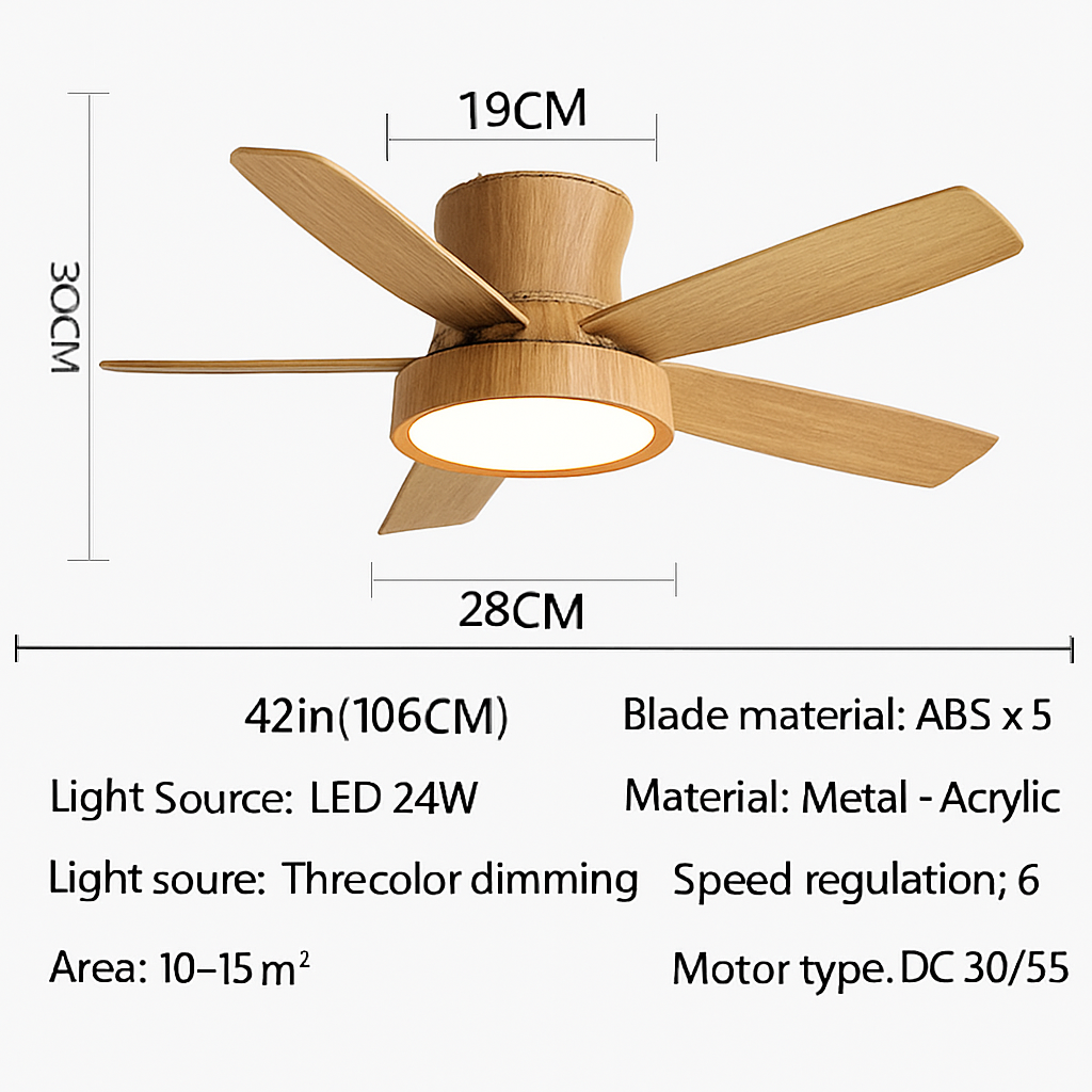 ventilateur de plafond moderne avec lumière pour l'été