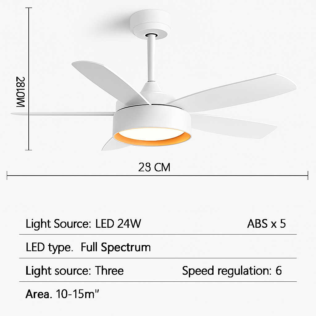 ventilateur de plafond moderne avec lumière pour l'été