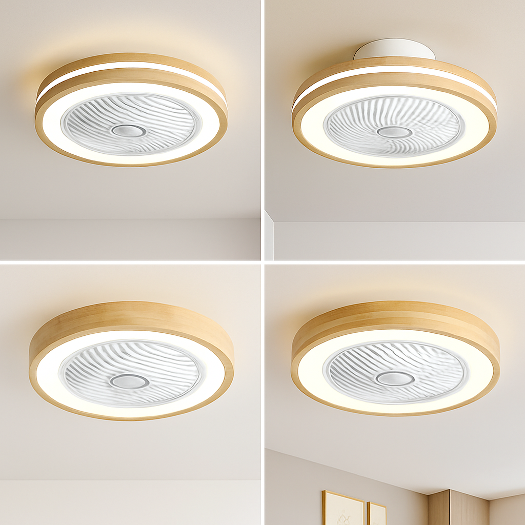 ventilateur de plafond moderne avec lumière télécommandé design élégant