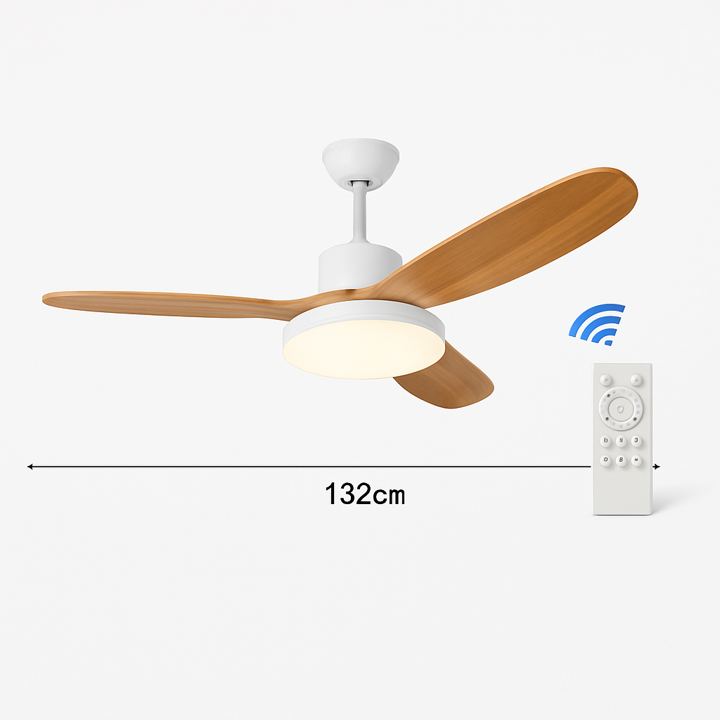 ventilateur de plafond moderne avec lumière télécommande et led modifiable