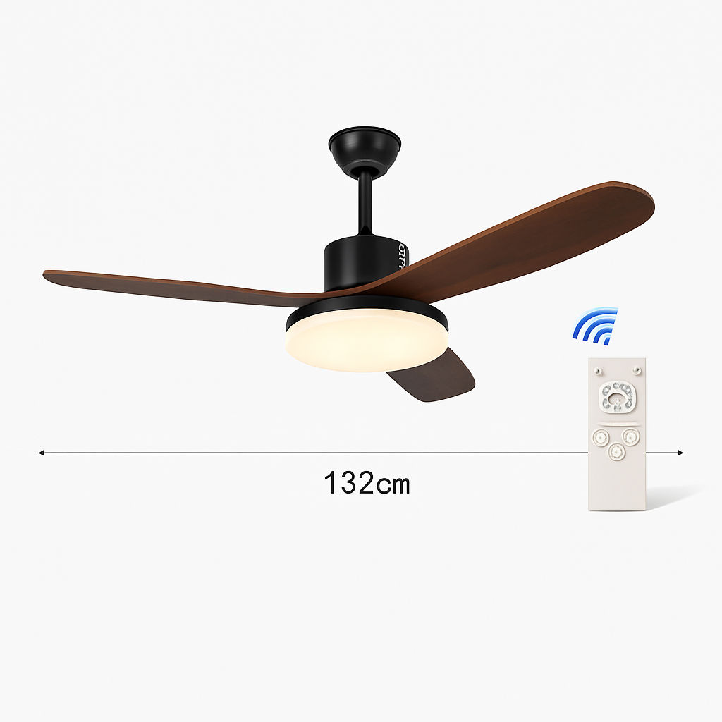 ventilateur de plafond moderne avec lumière télécommande et led modifiable