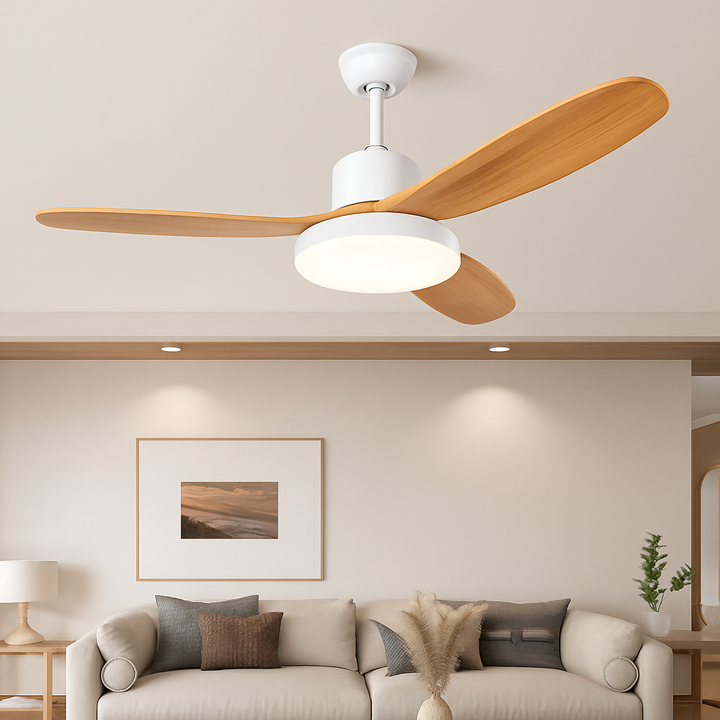 ventilateur de plafond moderne avec lumière télécommande et led modifiable