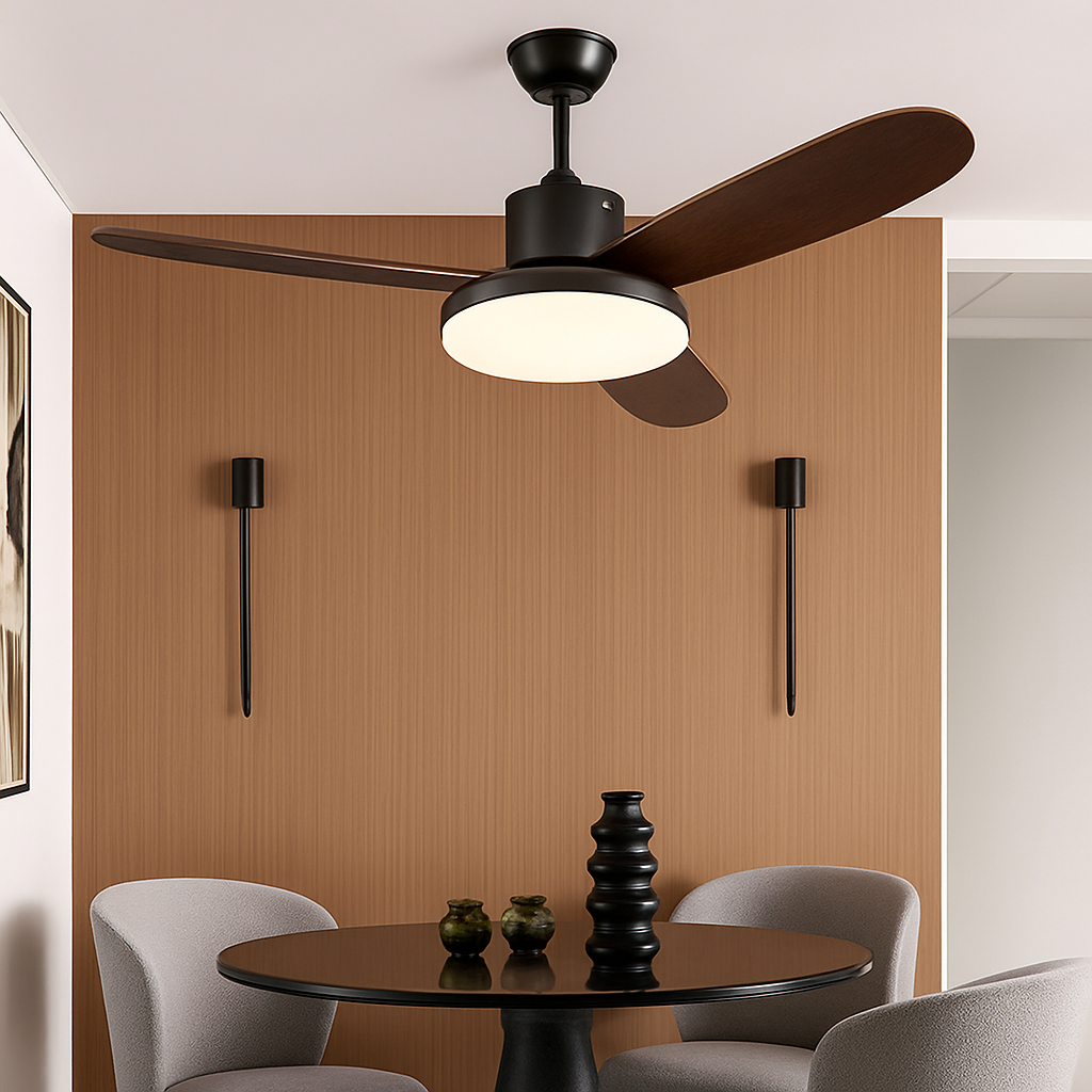 ventilateur de plafond moderne avec lumière télécommande et led modifiable