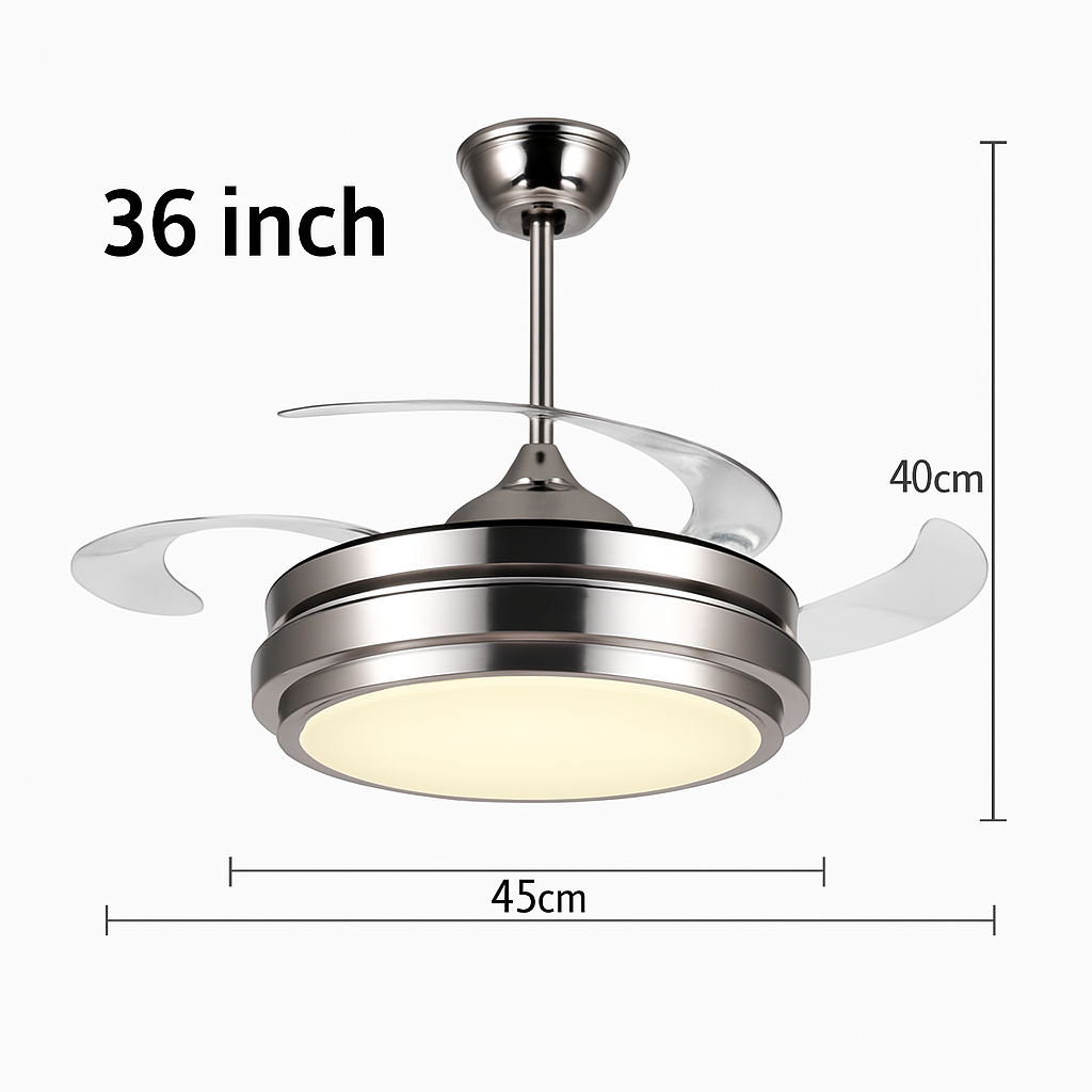 ventilateur de plafond moderne avec lumières et télécommande