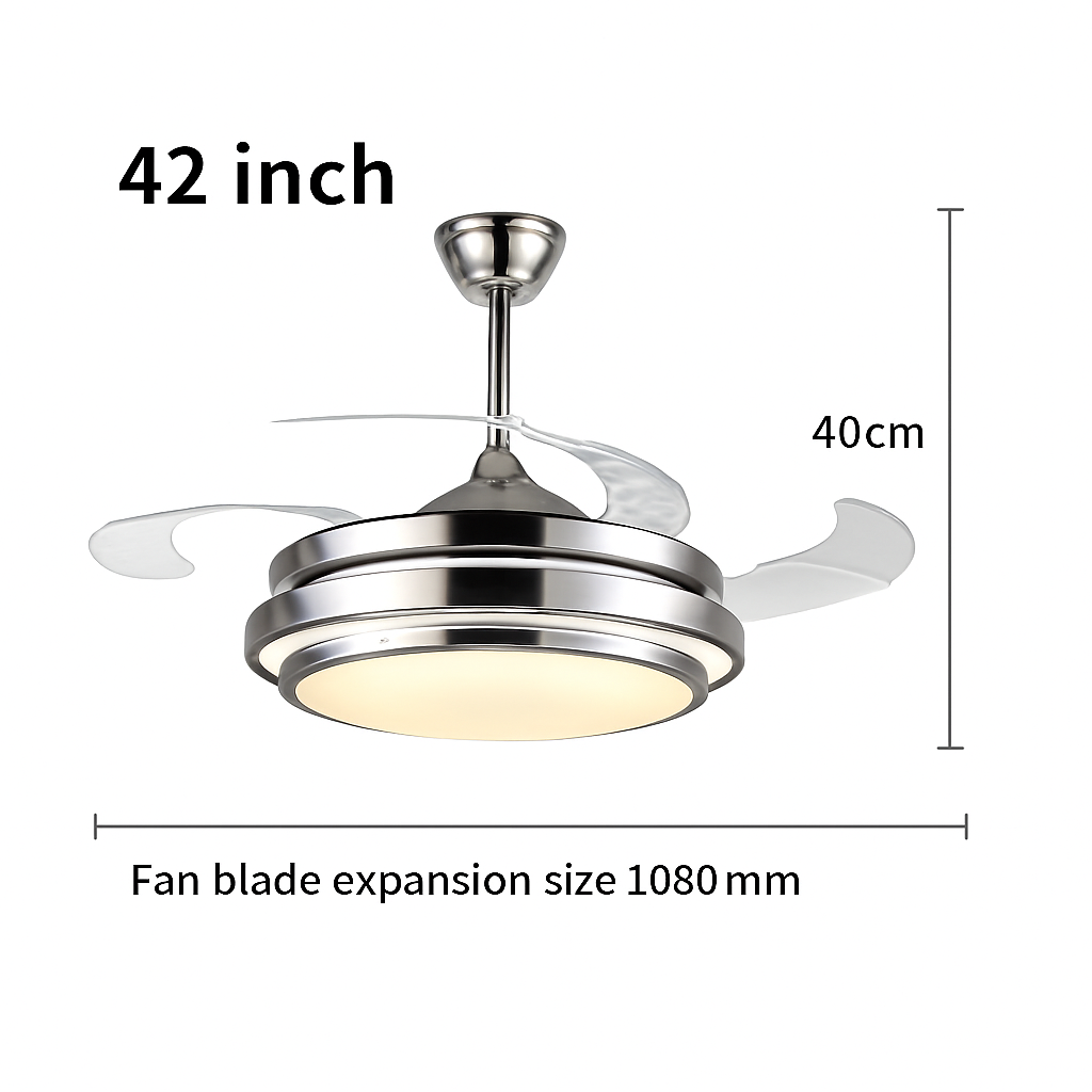 ventilateur de plafond moderne avec lumières et télécommande