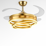 ventilateur de plafond moderne 	 avec lumières led télécommande rechargeable