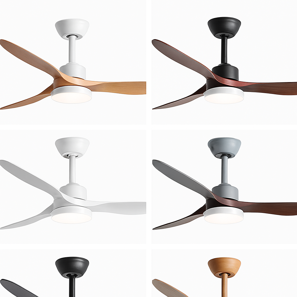 ventilateur de plafond moderne avec télécommande et lumière led