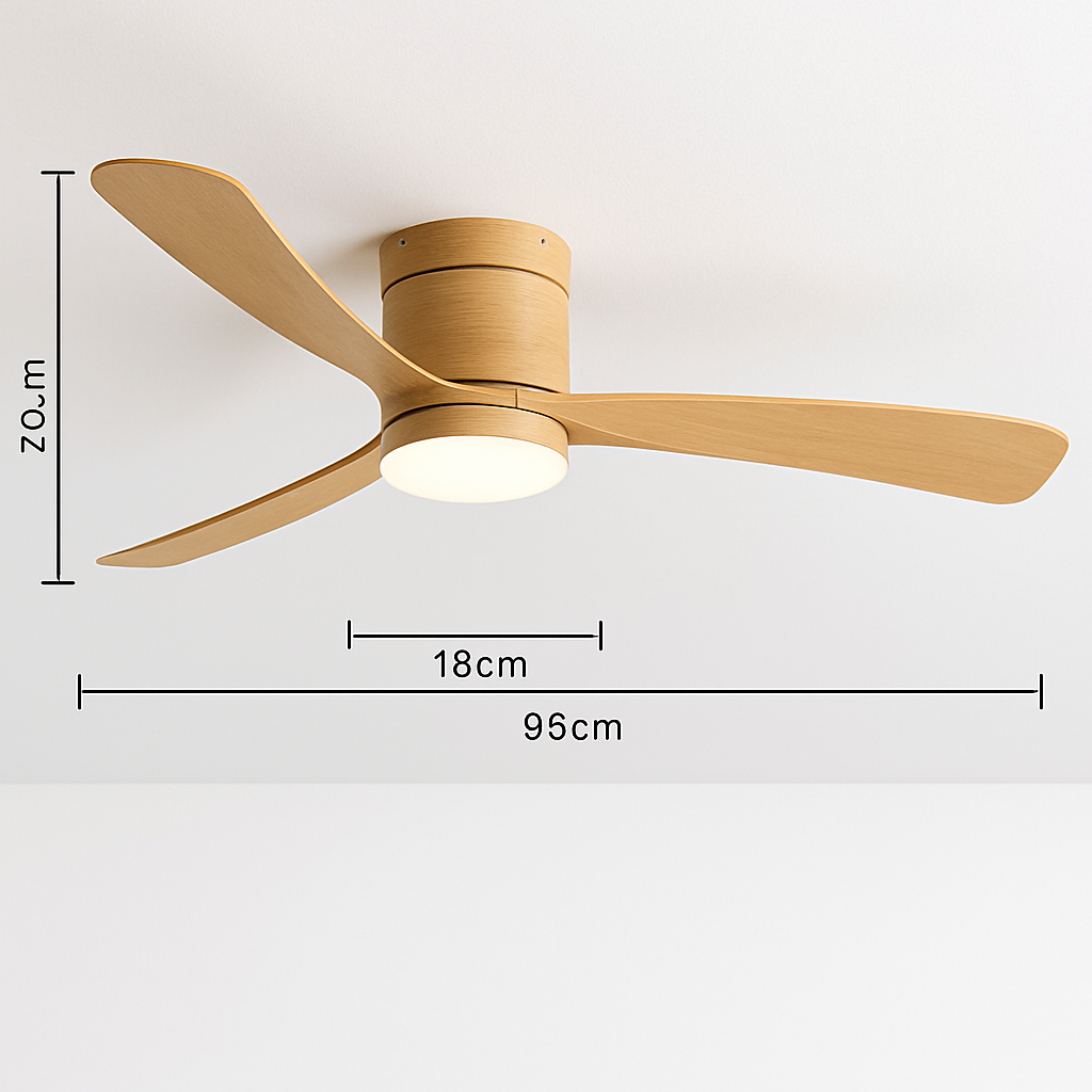 ventilateur de plafond moderne avec télécommande et lumières intégrées