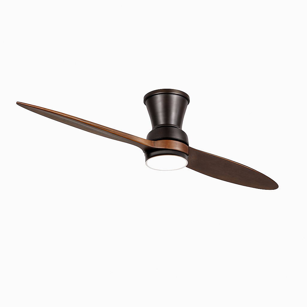 ventilateur de plafond moderne en bois avec télécommande et moteur silencieux