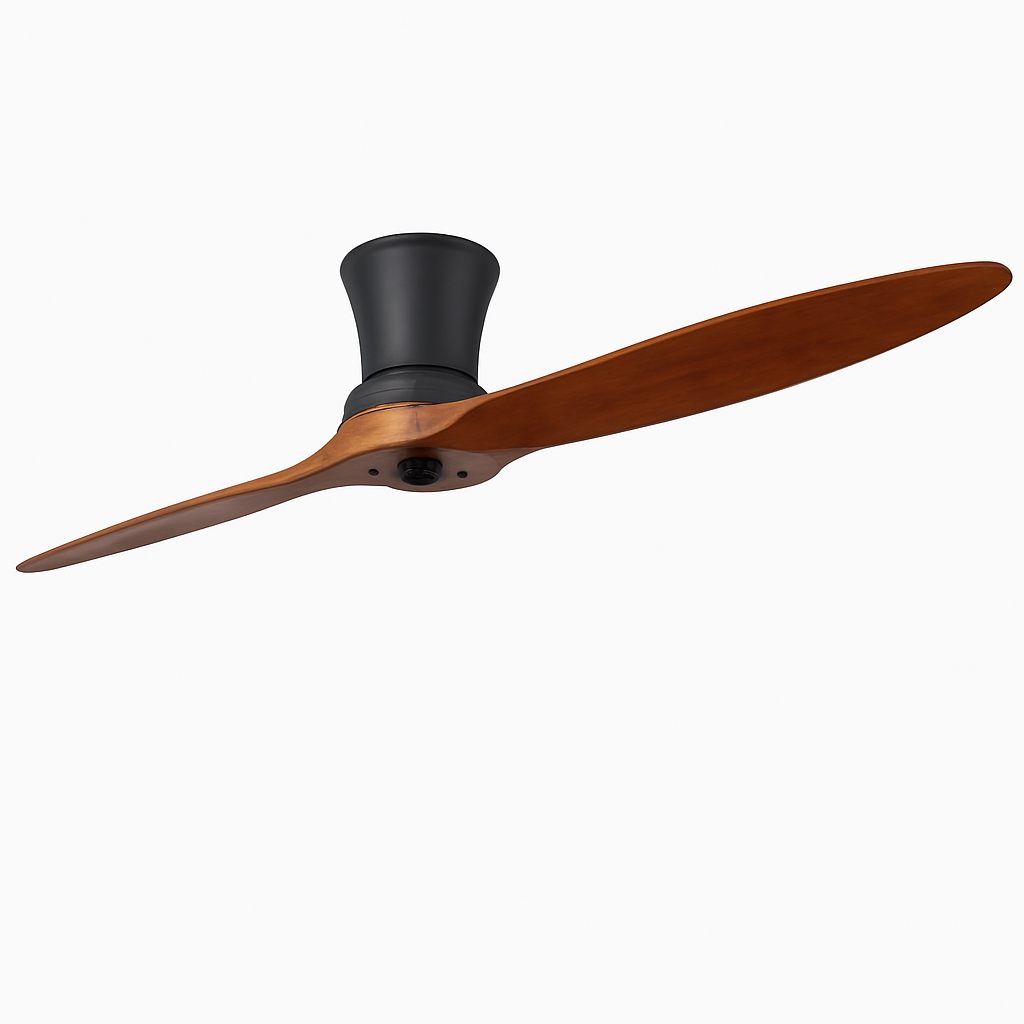 ventilateur de plafond moderne en bois avec télécommande et moteur silencieux