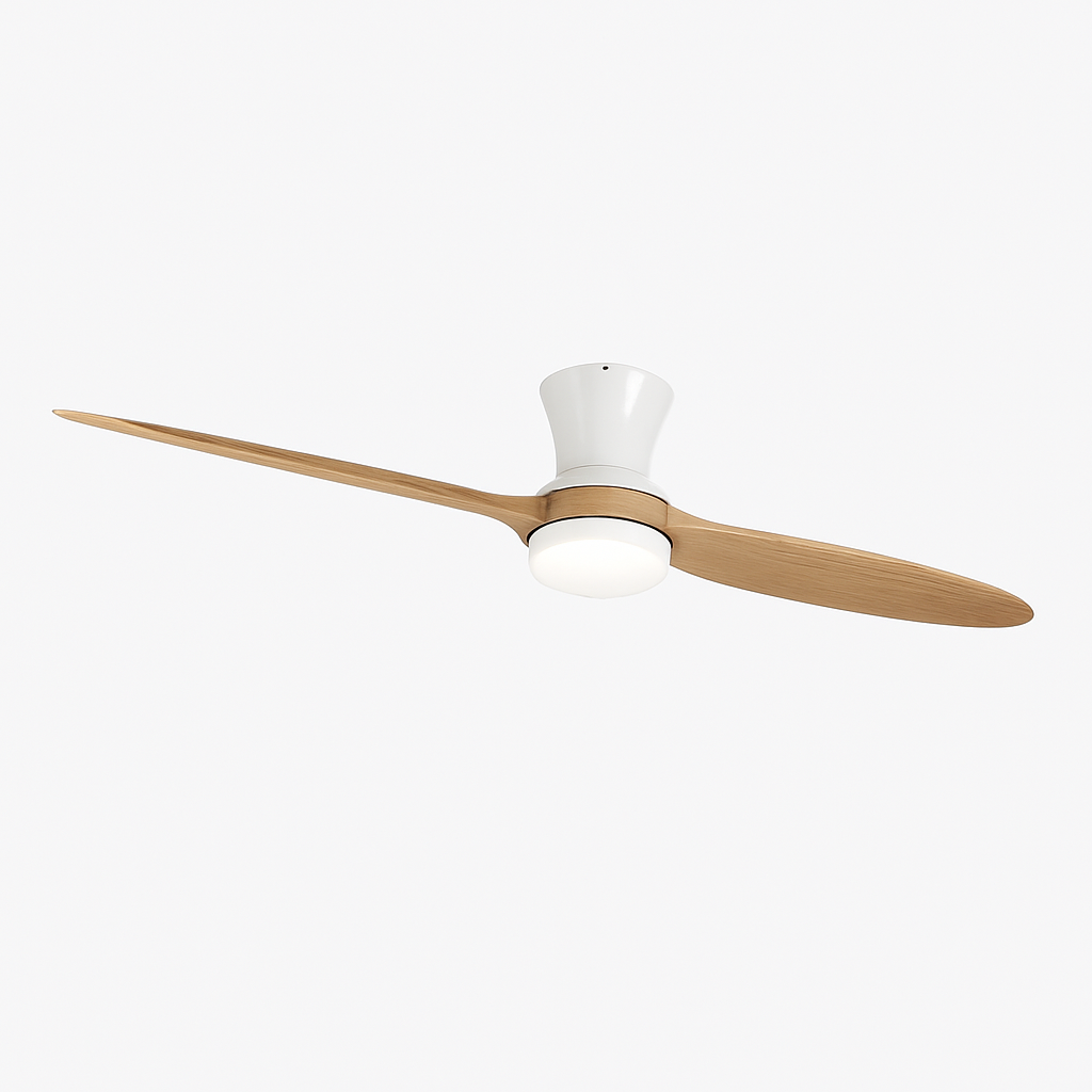 ventilateur de plafond moderne en bois avec télécommande et moteur silencieux
