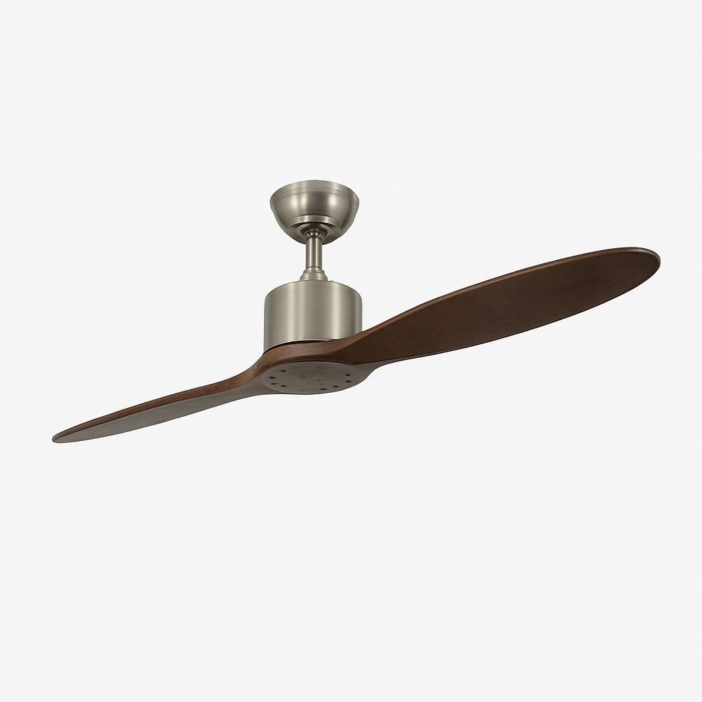 ventilateur de plafond moderne en bois avec télécommande et moteur silencieux