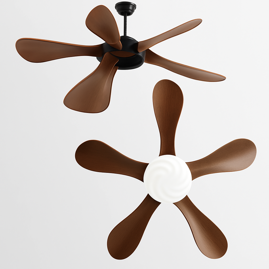 ventilateur de plafond moderne led avec lampe muet pour salon et restaurant