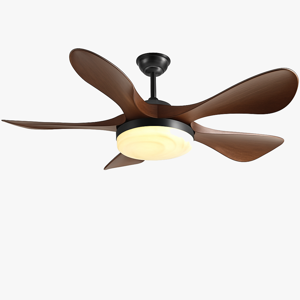 ventilateur de plafond moderne led avec lampe muet pour salon et restaurant