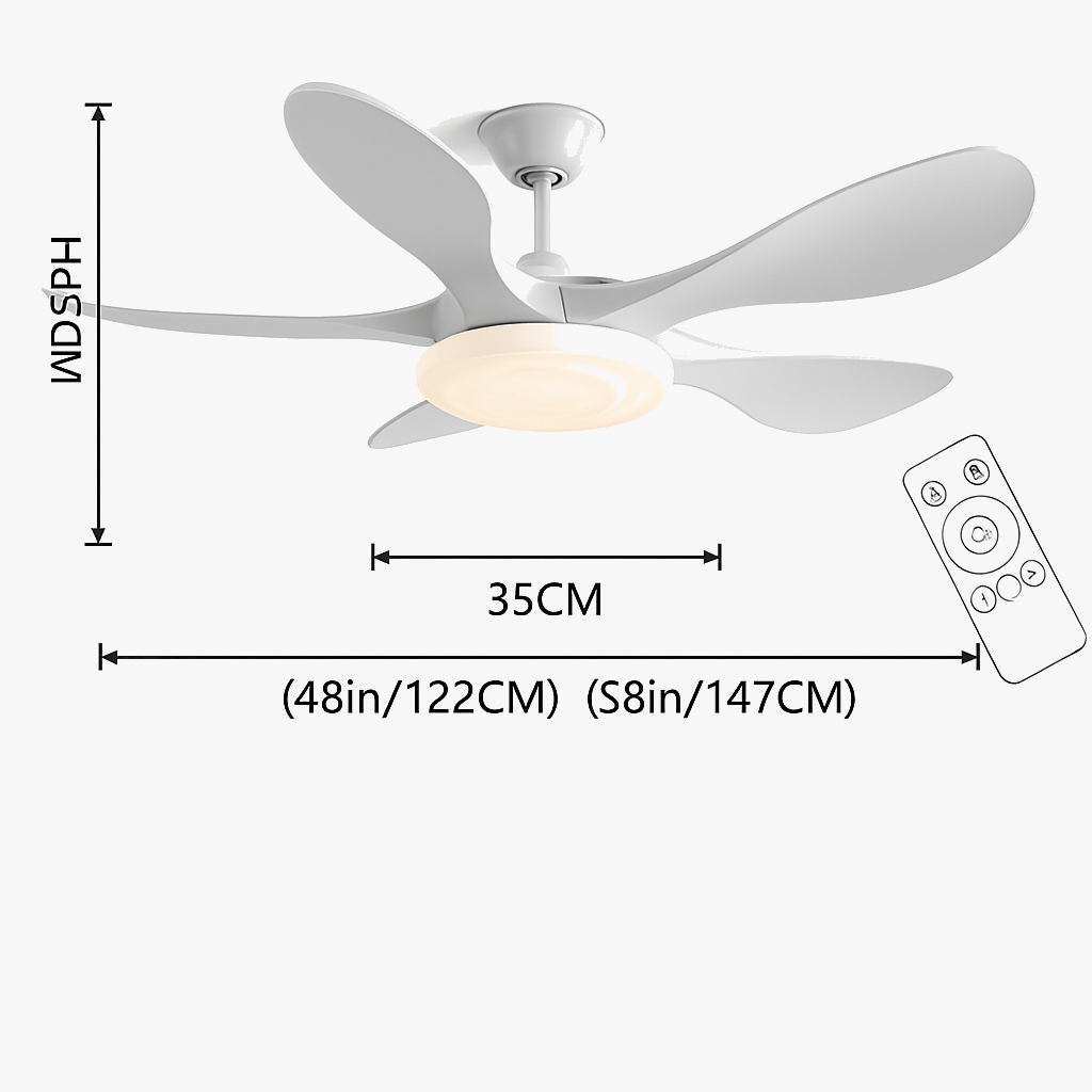 ventilateur de plafond moderne led avec lampe muet pour salon et restaurant