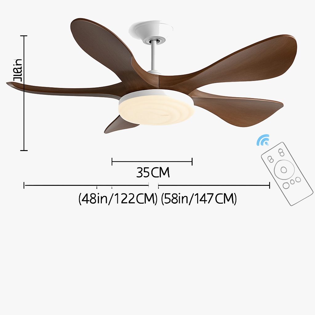 ventilateur de plafond moderne led avec lampe muet pour salon et restaurant