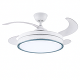 ventilateur de plafond moderne led intelligent avec 4 pales rétractables