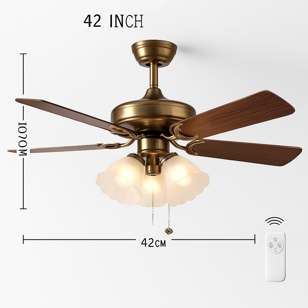 ventilateur de plafond moderne led intelligent avec 4 pales rétractables