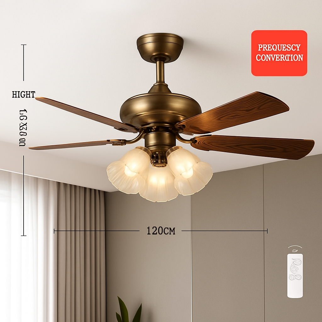 ventilateur de plafond moderne led intelligent avec 4 pales rétractables