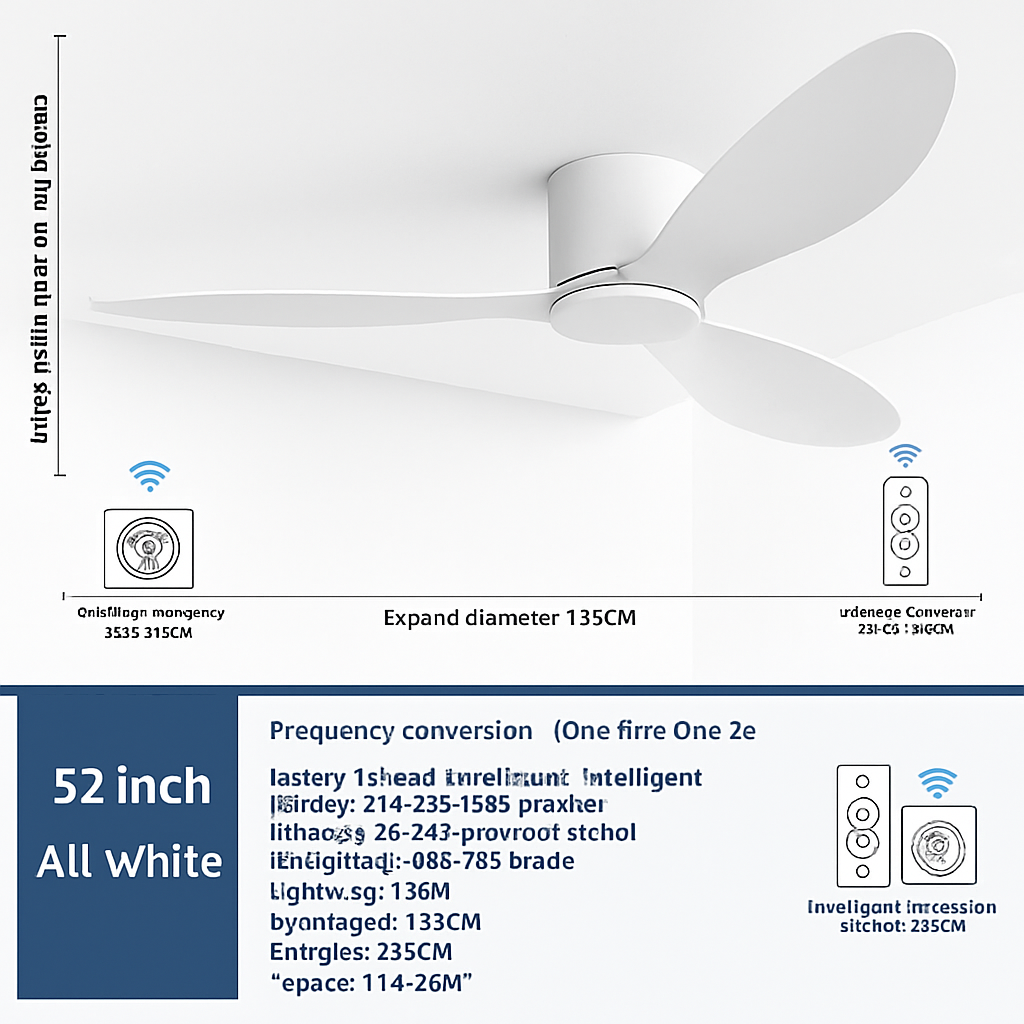 ventilateur de plafond moderne à led télécommande 6 vitesses éclairage intégré