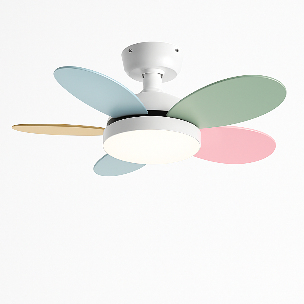 ventilateur de plafond moderne pour enfants avec lumière et contrôle