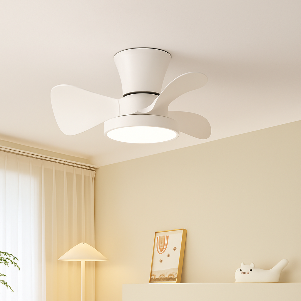 ventilateur de plafond moderne silencieux avec lumière led et télécommande