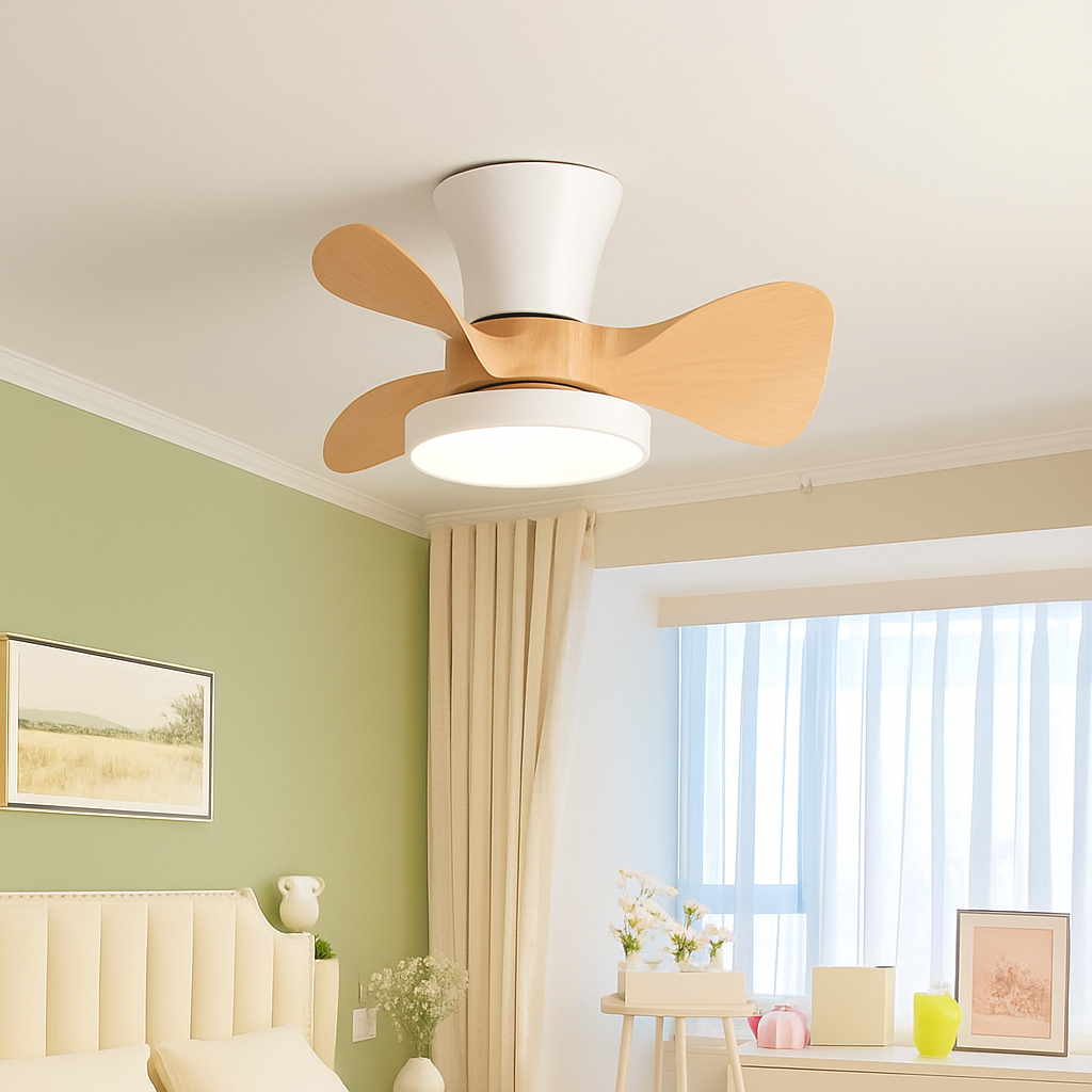 ventilateur de plafond moderne silencieux avec lumière led et télécommande